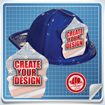 <!--7-->Blue Custom Fire Hat - Create Your Own