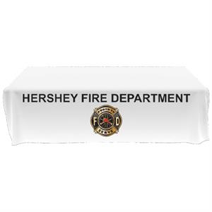 Custom - 8 ' Tablecloth - White Proud to Serve