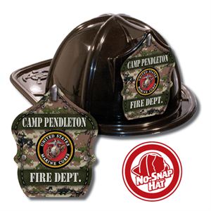 Custom Brown Army Logo Design in Black Fire Hat