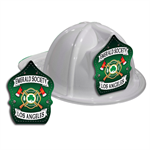 Custom Fire Hat - White - St. Paddy's  Shield