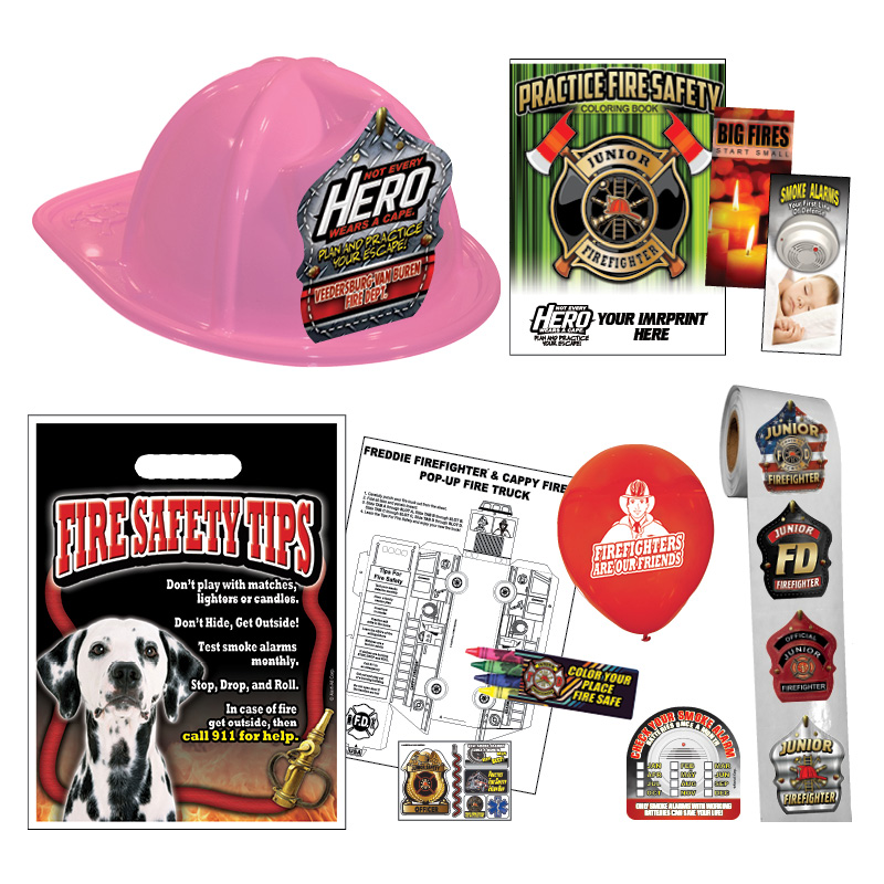 Custom Fire Hat Deluxe Pack w/Pink Fire Hats-2019