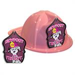 Custom Pink Fire Hat with Cali Fire Pup Shield