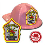 Custom Silver Shield-Hat in Pink