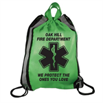 Lime Green Drawstring Backpack- Star of Life