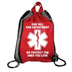 Red Drawstring Backpack- Star of Life
