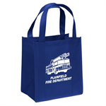 Blue Tote Bag with Fire Truck
