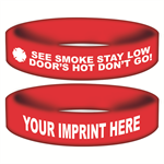Custom Awareness bands Red - See Smoke Message