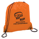 Custom Orange Cinch Backpack w/ Smoke Alarm