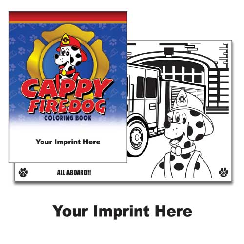 <!--1-->Imprinted-Cappy Firedog Coloring Act. Book