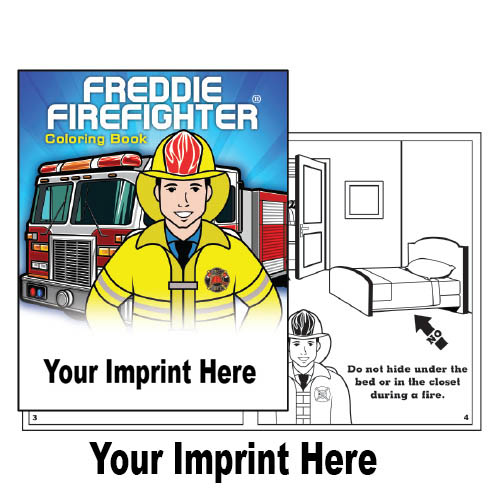 <!--1-->Imprinted-Freddie Firefighter Coloring Boo