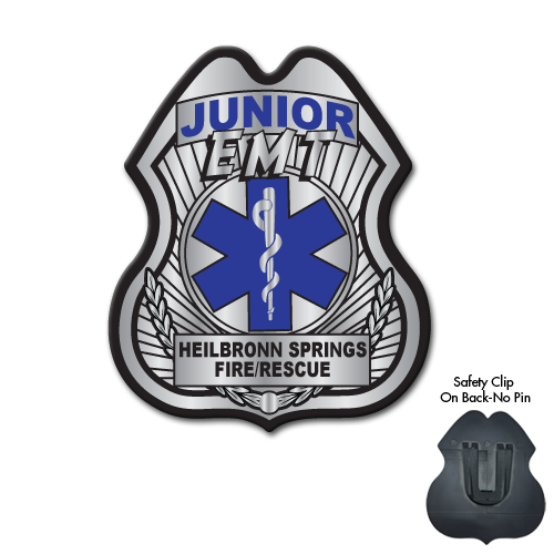 <!--4-->Custom EMT Full Color Plastic Badge