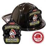 Black Cappy Jr. Firefighter Hat