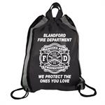 Black Drawstring Backpack - Serving & Protecting