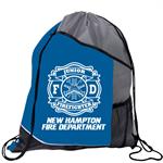 Blue Jr. FF Maltese Pocket Drawstring Backpack
