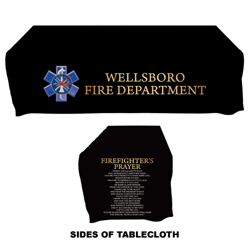 Custom - 6 ' Tablecloth - FF Prayer Star of Life