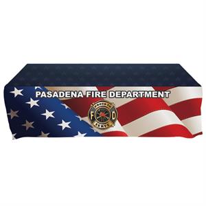 Custom - 6 ' Tablecloth - Flag Proud to Serve