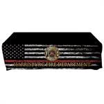 Custom - 6 ' Tablecloth - Flag Red Line Proud to Serve