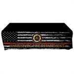 Custom - 6 ' Tablecloth - Flag Red Line Serving & Protecting