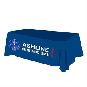 Custom - 8 ' Tablecloth - Blue - Star of Life