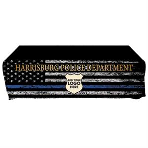 Custom - 8 ' Tablecloth - Flag Blue Line Custom Logo
