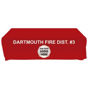 Custom - 8 ' Tablecloth - Red Custom Logo