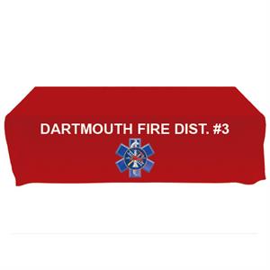 Custom - 8 ' Tablecloth - Red Star of Life