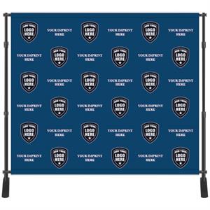 Custom 10' X 8' Backdrop - Blue Background - Custom Logo