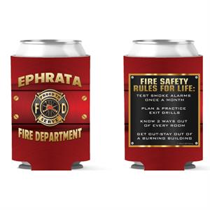 Custom 12 oz Can Hugger - Red Metal w/ Maltese Cross