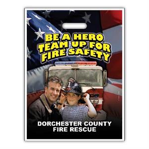 Custom 12^ x 15^ Full Color Grab Bags - Be a Hero