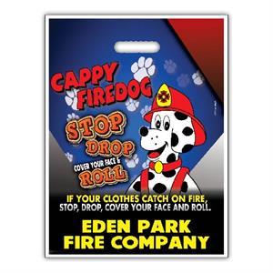 Custom 12^ x 15^ Full Color Grab Bags - Cappy Firedog