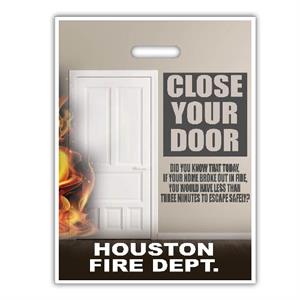 Custom 12^ x 15^ Full Color Grab Bags - Close Your Door
