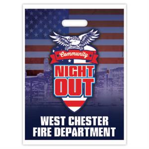 Custom 12^ x 15^ Full Color Grab Bags - Community Night Out