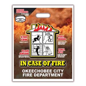 Custom 12^ x 15^ Full Color Grab Bags - In Case of Fire