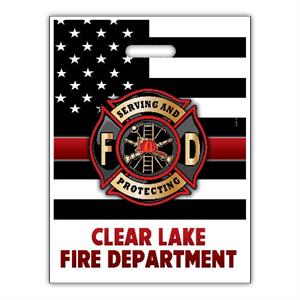 Custom 12^ x 15^ Full Color Grab Bags - Red Line