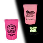 Custom 12oz Glow Cup - Pink - Custom Logo