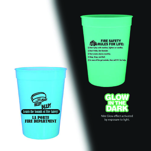 Custom 12oz Glow in the Dark Cup Blue/Theme