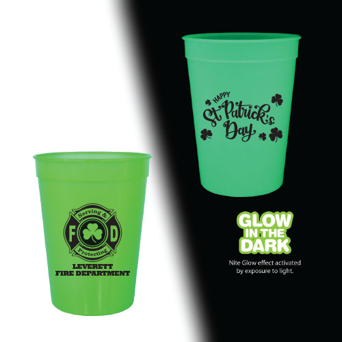 Custom 12oz Glow in the Dark Cup Green/Shamrock