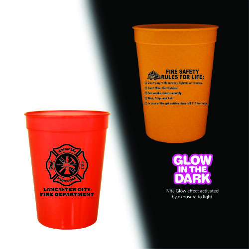 Custom 12oz Glow in the Dark Cup Orange/Cross