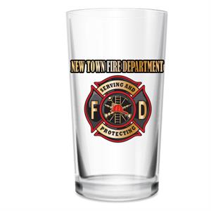 Custom 16 oz Pint Glass - Maltese Cross Serve & Protect
