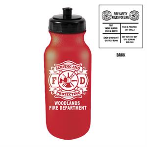 Custom 20 oz Bike Bottle - Red