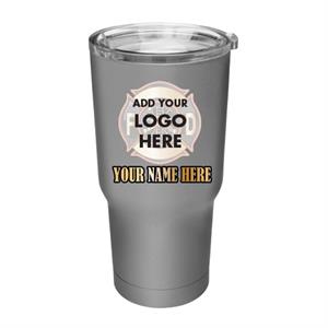 Custom 20 oz Gray Stainless Steel Tumbler - Custom Logo
