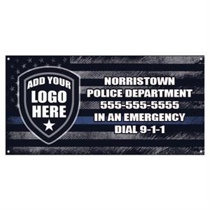 Custom 3' X 6'  Vinyl Banner - Flag Thin Blue Line