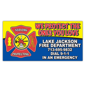 Custom 4' x 2' Banner - We Protect