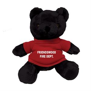 Custom 7^ Imprinted Black Bear W/ T-Shirt