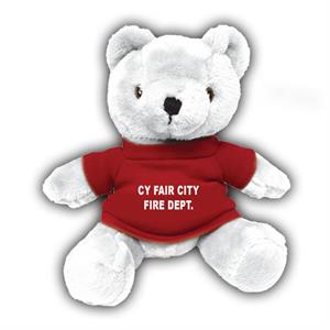 Custom 7^ Imprinted White Bear W/ T-Shirt