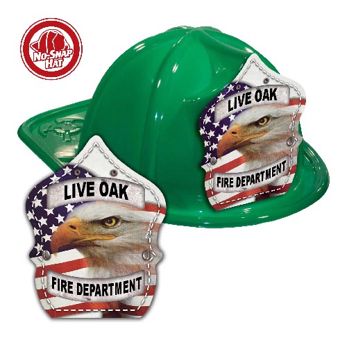Custom American Flag W/ Eagle Shield on Green Hat