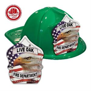 Custom American Flag W/ Eagle Shield on Green Hat