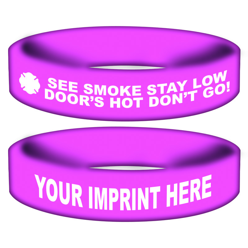 Custom Awareness Bands Pink - See Smoke Message