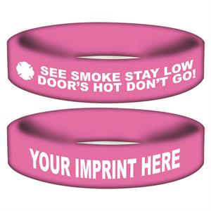 Custom Awareness Bands Pink - See Smoke Message