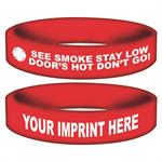 Custom Awareness bands Red - See Smoke Message